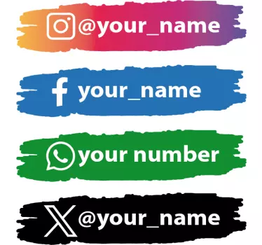 Naklejka na witrynę sklepową ikony mediów społecznościowych - TenStickers