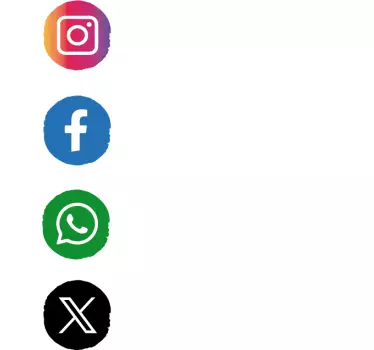 Naklejka ścienna Ikony mediów społecznościowych - TenStickers