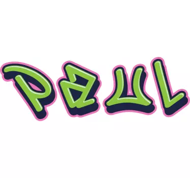 Naklejka na ścianę cytaty motywacyjne kolorowe imię - TenStickers