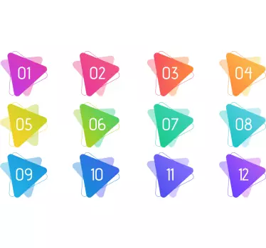 Naklejka na okno Stylowa strzałka punktory liczb - TenStickers