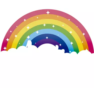 Naklejka ścienna dla dzieci Spersonalizowana świecąca tęcza - TenStickers