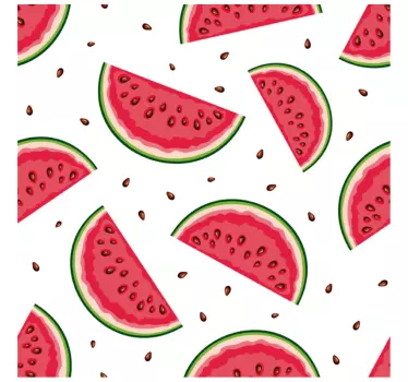 Naklejka na płytki Arbuz z pestkami - TenStickers