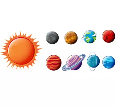 Naklejka na ścianę kosmos Układ słoneczny - TenStickers
