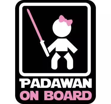 Dziecko w aucie naklejka Padawan na pokładzie - TenStickers