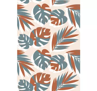 Naklejka na prysznic Duże zielone rośliny Monstera - TenStickers