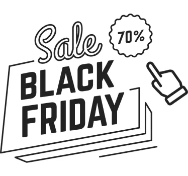 Naklejka Black Friday obniżka 70% - TenStickers