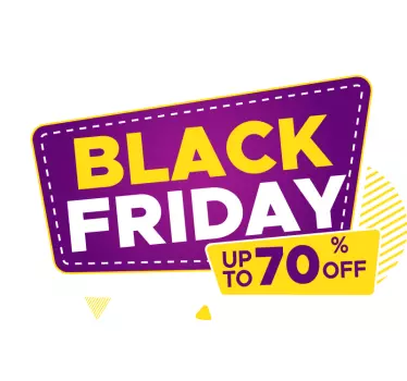 Naklejka na ścianę Black Friday powiadomienie o zniżce - TenStickers