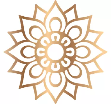 Naklejka ścienna Mandala ze złotym połyskiem - TenStickers