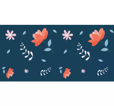 Okleina na meble Wzór vintage róż - TenStickers