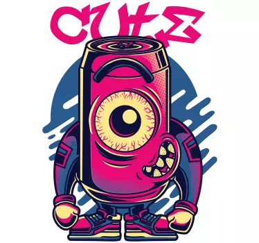 Naklejka ścienna Słodkie graffiti potwór - TenStickers