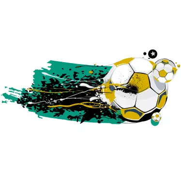 Naklejka na ścianę piłka nożna dynamiczny ruch - TenStickers
