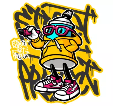 Naklejka ścienna Kreskówka graffiti - TenStickers