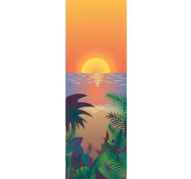 Naklejka na lodówkę Retro plaża - TenStickers