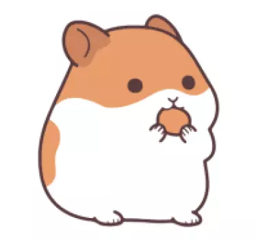 Naklejka ścienna Słodki anime chomik - TenStickers