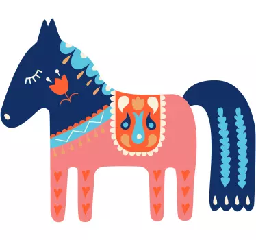 Naklejka ścienna Lekki koń słowacki folk - TenStickers