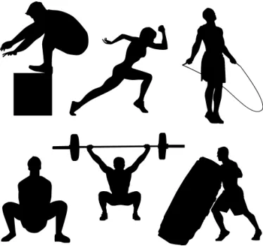 Naklejka ścienna Trening na siłowni - TenStickers