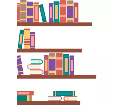 Naklejka dekoracyjna biblioteczka - TenStickers