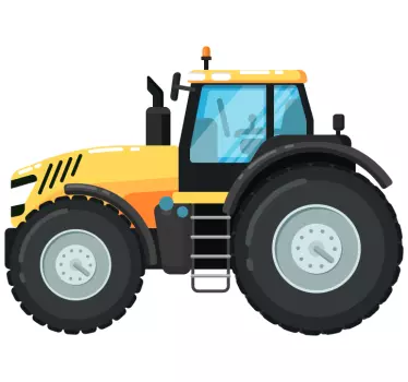 Naklejka ścienna zabawki żółty traktor - TenStickers