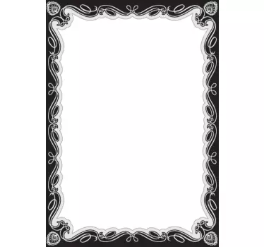 Naklejka tablica ramka art decó - TenStickers