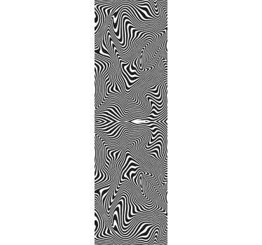 Okleina na lodówkę Efekt zebry 3d - TenStickers