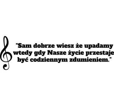 Naklejka na ścianę Cytat z Myslovitz - TenStickers
