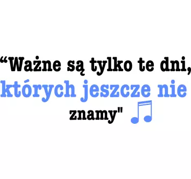 Naklejka Cytat z piosenki Marka Grechuty - TenStickers
