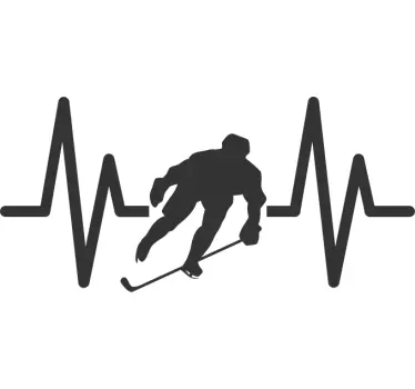 Naklejka na ścianę sport puls hokeja na lodzie - TenStickers