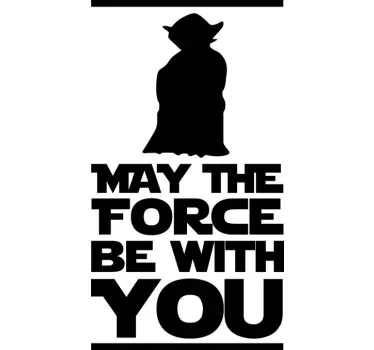 Naklejka dekoracyjna zdanie Yoda - TenStickers
