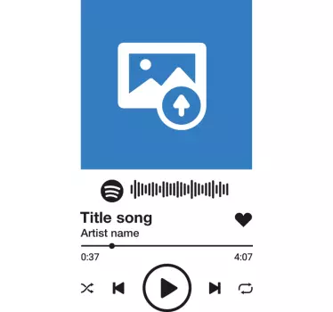 Naklejka własny projekt Spotify tekst i obraz - TenStickers