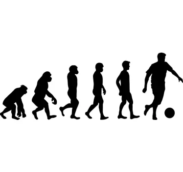 Naklejka na ścianę piłka Ewolucja piłki nożnej - TenStickers