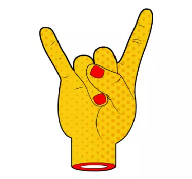 Naklejka na ścianę piłka nożna symbol gestu dłoni - TenStickers