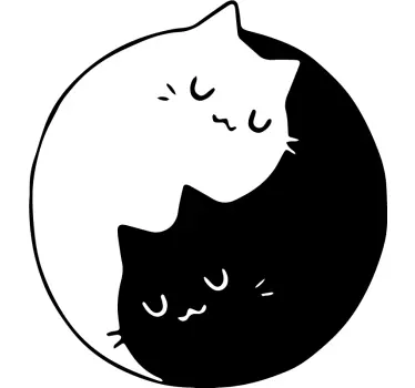 Naklejka ścienna zwierzęta domowe Koty yin yang - TenStickers
