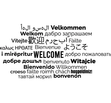 Naklejka ścienna Witamy we wszystkich językach - TenStickers