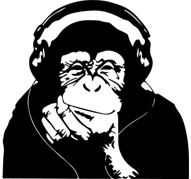 Naklejka na ścianę artystyczna małpa banksy - TenStickers