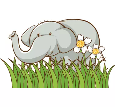 Okleina na meble Słoń w ogrodzie - TenStickers