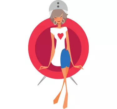 Naklejka dekoracyjna fryzjer - TenStickers