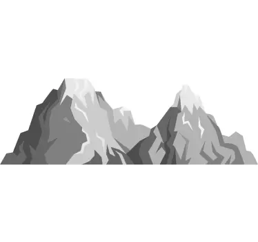 Naklejka ścienna natura Szary krajobraz górski - TenStickers