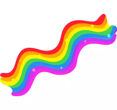 Naklejka ścienna kreskówki Tęczowe linie - TenStickers