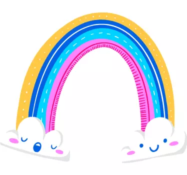 Naklejka na ścianę dla dzieci tęczowe niebiosa - TenStickers