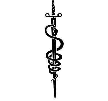 Naklejka na ścianę moda symbol medyczny kaduceusz - TenStickers