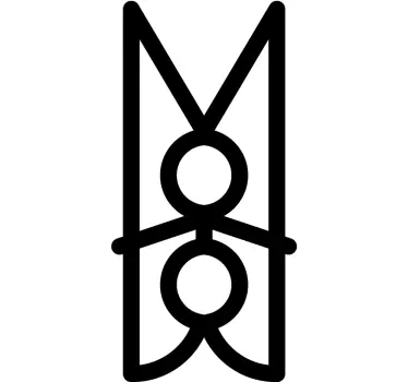 Naklejka na witrynę sklepową klips do prania minimalistyczny - TenStickers