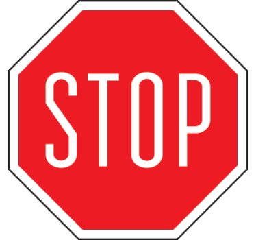 Naklejka na ścianę znak stop - TenStickers