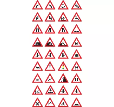 Naklejki dekoracyjne znaki ostrzegawcze - TenStickers