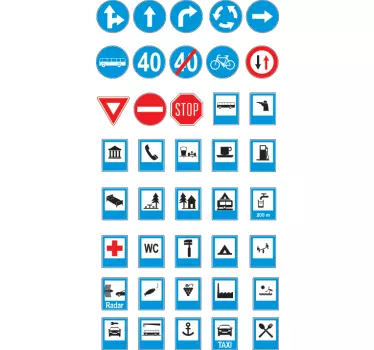 Naklejka znaki drogowe - TenStickers