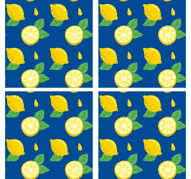 Naklejka na płytki Ręcznie rysować cytryny - TenStickers