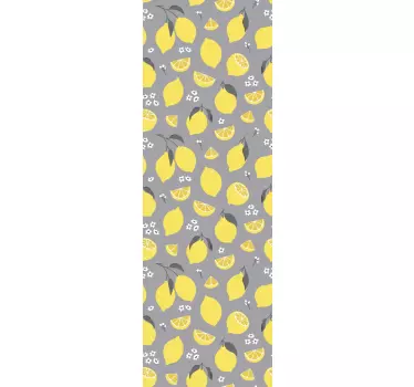 Okleina na lodówkę Tropikalna cytryna - TenStickers