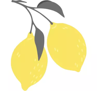 Naklejka do kuchni owoce Tropikalna cytryna - TenStickers