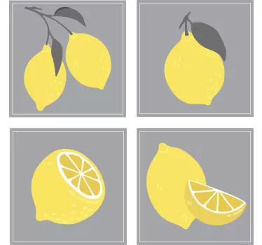 Naklejka na płytki Tropikalna cytryna - TenStickers