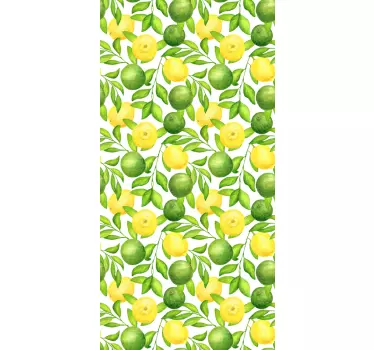 Okleina na lodówkę Cytryny i limonki - TenStickers