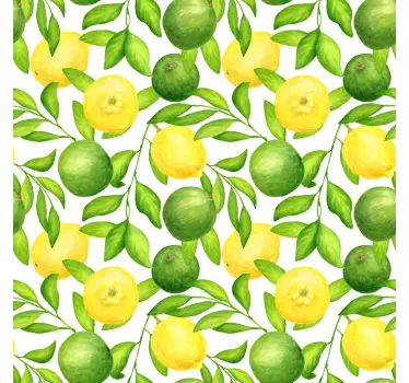 Okleina na meble Cytryny i limonki - TenStickers